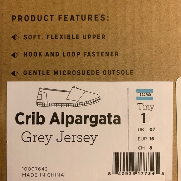 TOMS Alpargata Chambray Crib Shoe - Picture 6 of 8